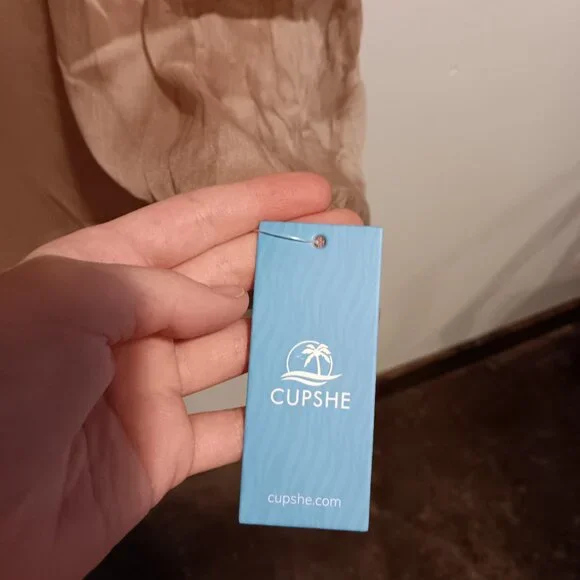 LAST CHANCE ITEM Cupshe Brown Dress Size Large NWT - Picture 3 of 4